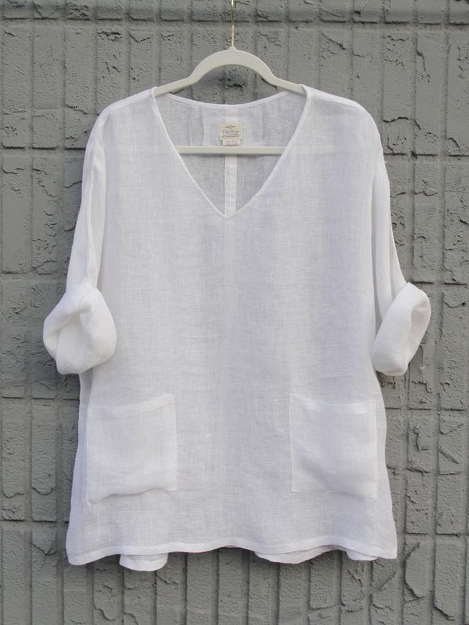 Women's Loose Linen Top