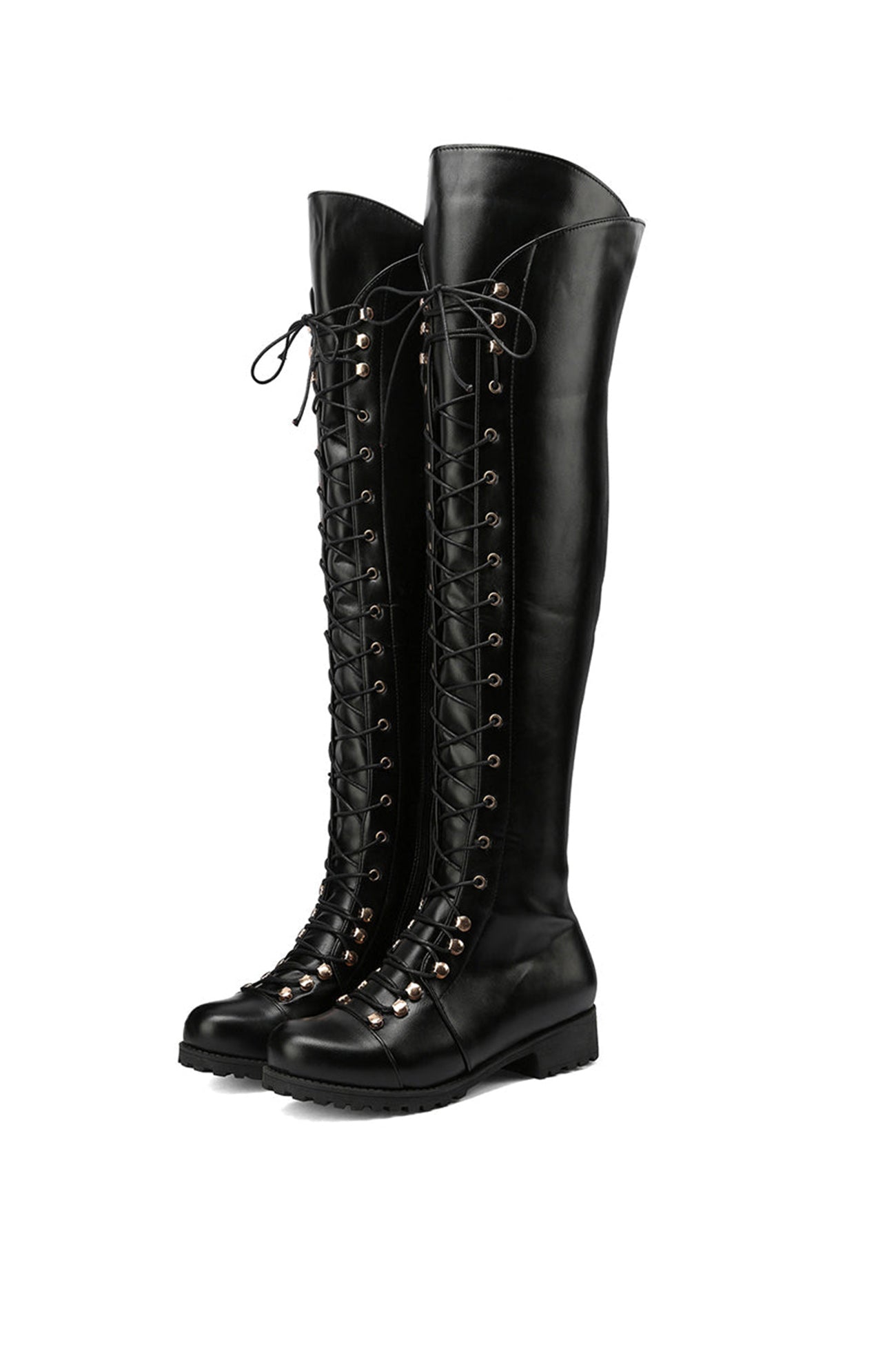 KS | Over-the-knee boots with lacing