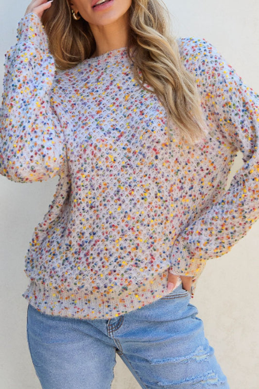 Bruna® | Confetti long sleeve crew neck sweater