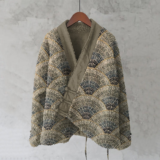 Japanese Style Uchiwa Inspired Design Kimono elevenforest