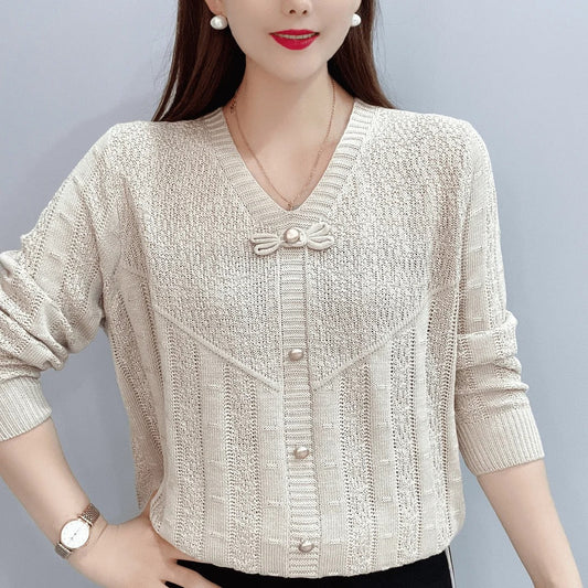 Trinidad® | Simple and versatile hollow knit sweater