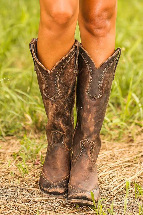 KS | Rustic western cowboy boots