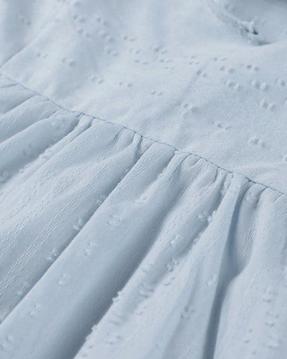 KS | A-line mini dress with V-neck, 3/4 sleeves and pockets