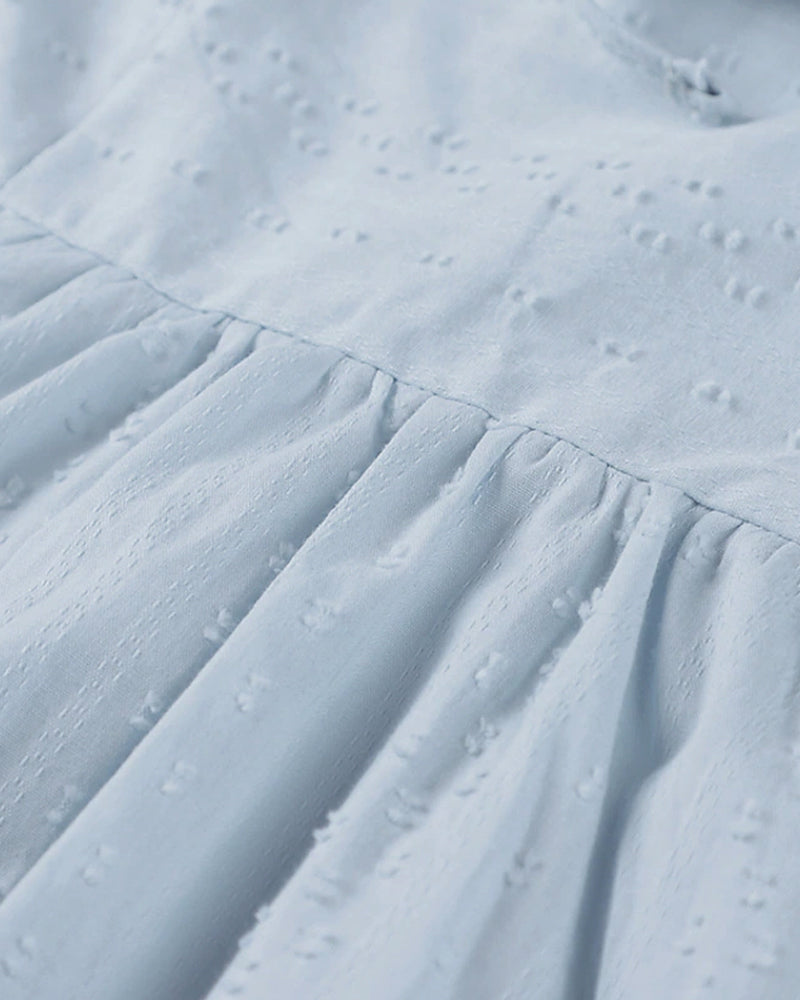 KS | A-line mini dress with V-neck, 3/4 sleeves and pockets