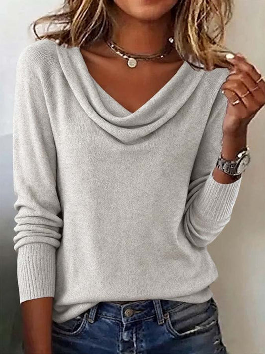 Women'S Casual Loose Long-Sleeved Top 