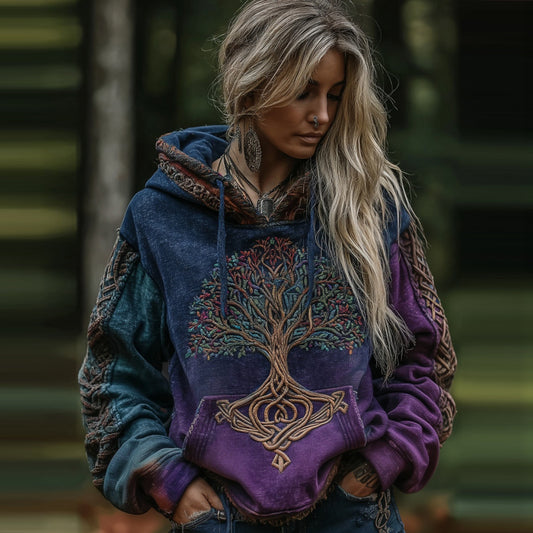 Women's Viking Celtic Knot Art Gradient Comfort Hoodie elevenforest