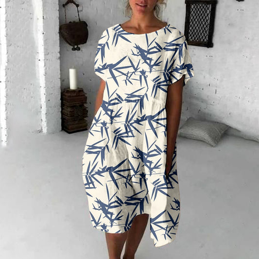 Bamboo Forest Japanese Art Flowy Midi Dress elevenforest