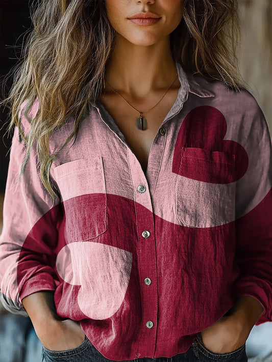 Women's Love Bagua Colorblock Pattern Art Print Casual Long Sleeve Com