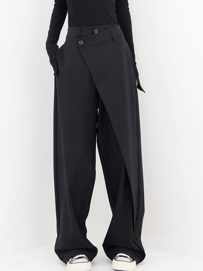 KS | Trendy asymmetric trousers with wide legs