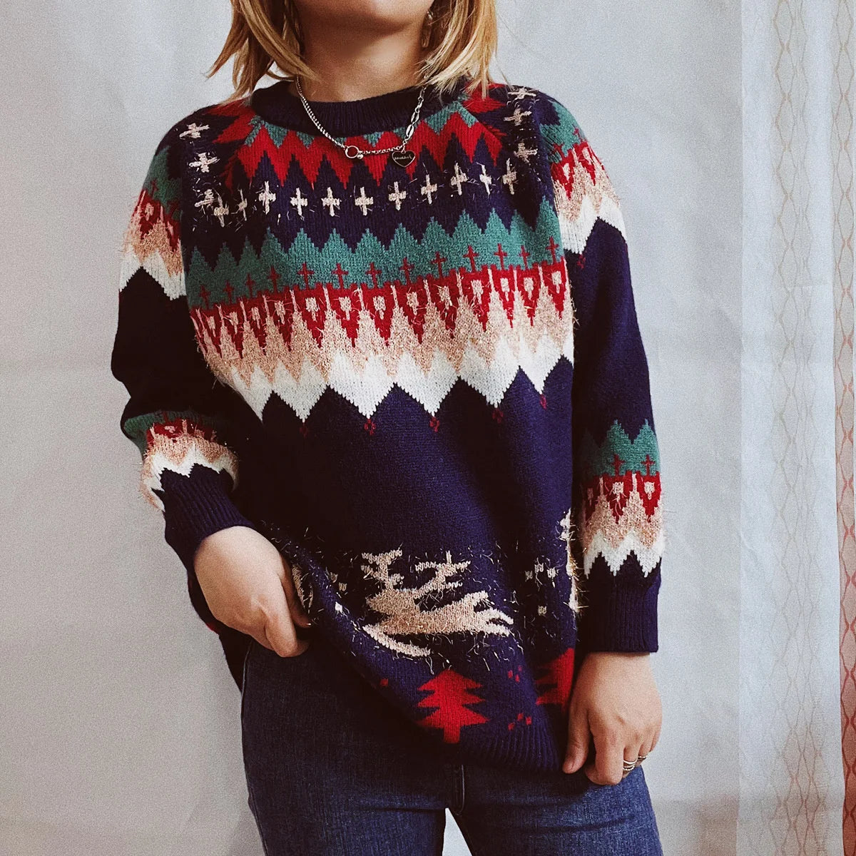 Barbara® | Pilar Christmas sweater with raglan sleeves for women