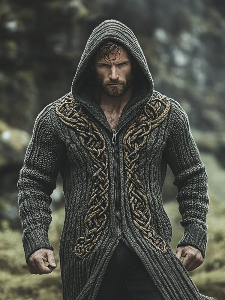 Irish Celtic Myth Men's Hooded Zipper Sweater elevenforest