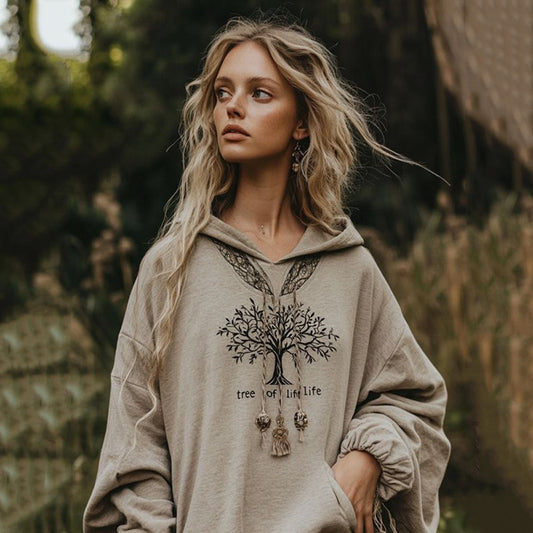 Women's Viking Tree Of Life Comfy Hoodie elevenforest