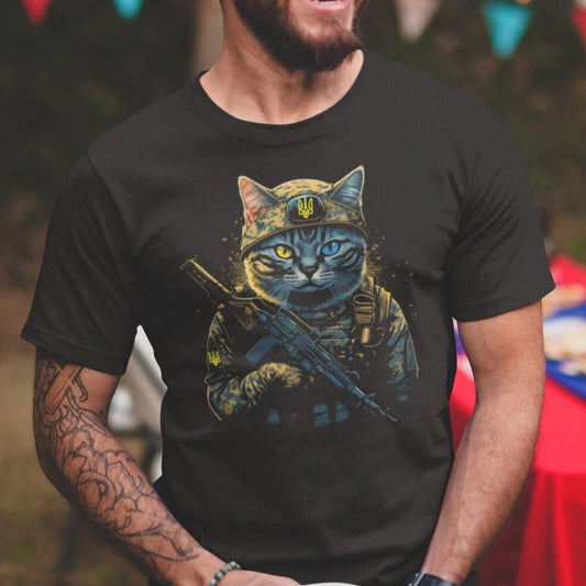 Men's Ukrainian Cat Warriorst Artt-shirt