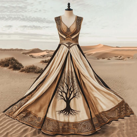 Vintage Women's Viking Linen Maxi Dress elevenforest