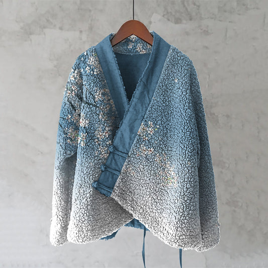 Vintage Japanese Floral Art Casual Design Kimono elevenforest