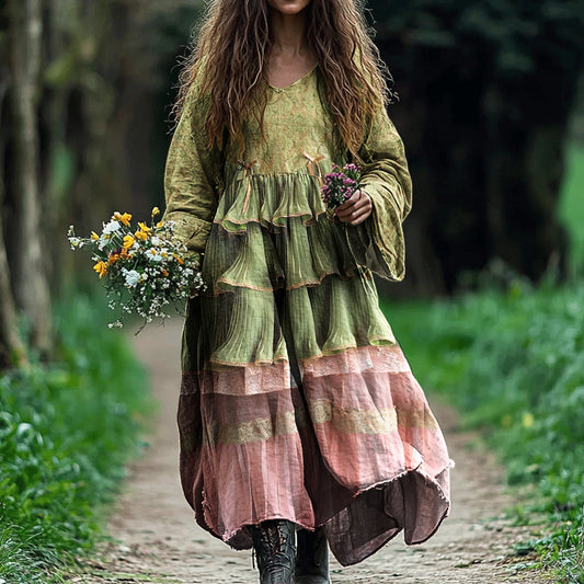 Fashion Chiffon Flowing And Comfortable Women's Dress elevenforest