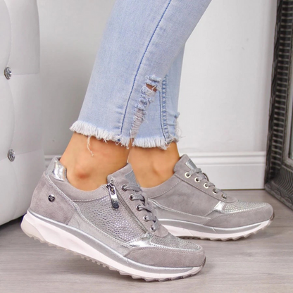 KS | Metallic sneakers with zipper