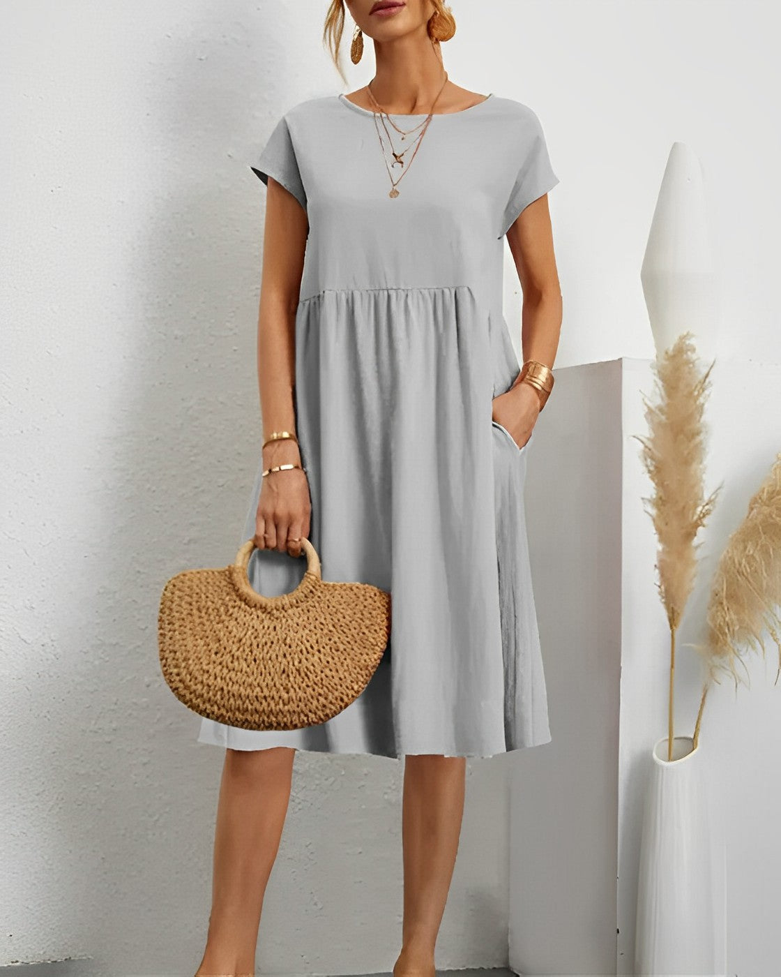 KS | Midi dress with side pocket