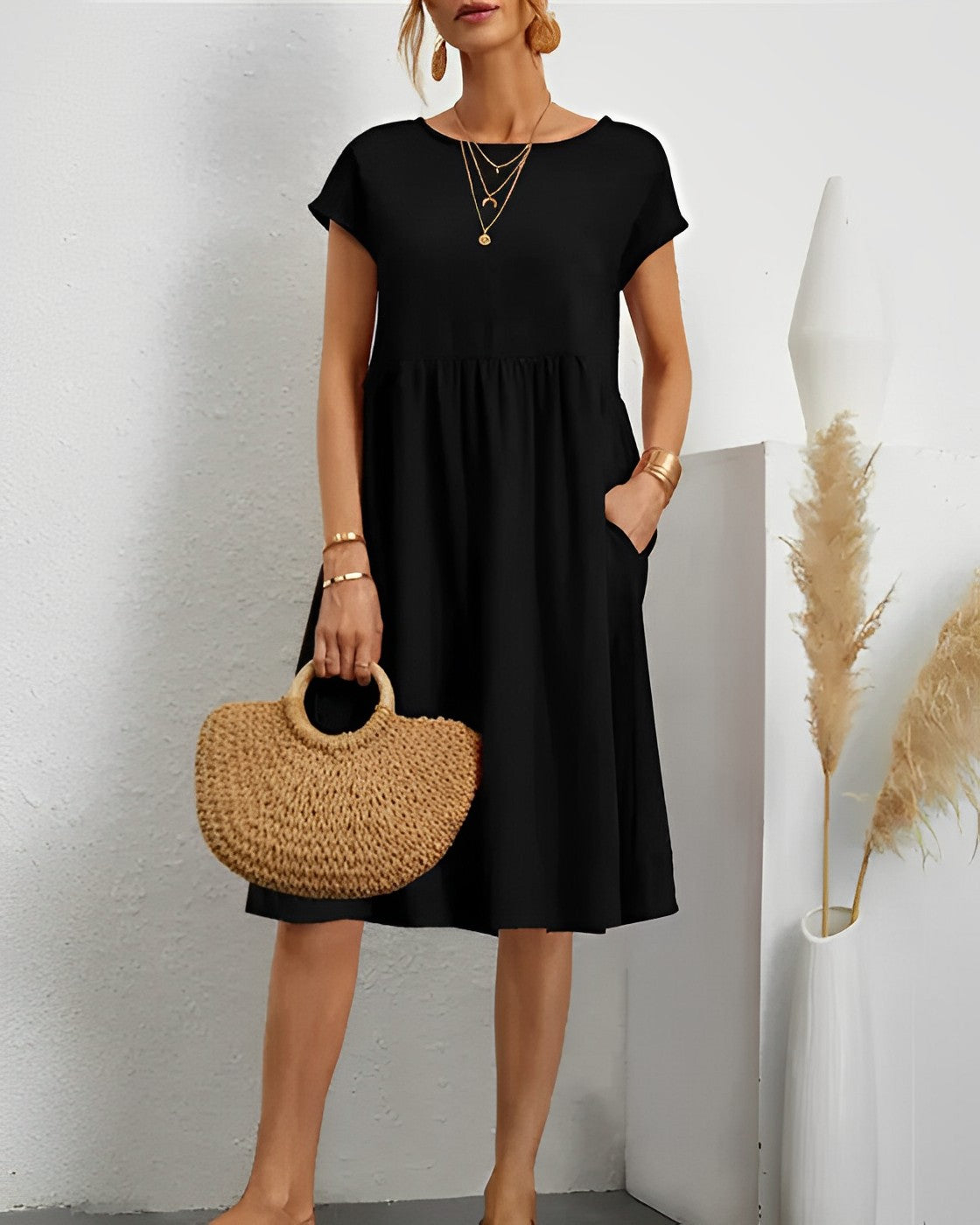 KS | Midi dress with side pocket