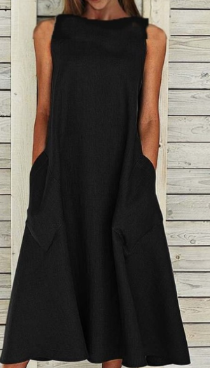 KS | Elegant cotton A-line dress