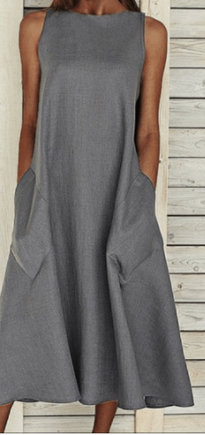 KS | Elegant cotton A-line dress