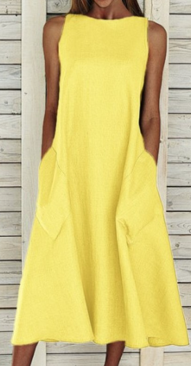 KS | Elegant cotton A-line dress