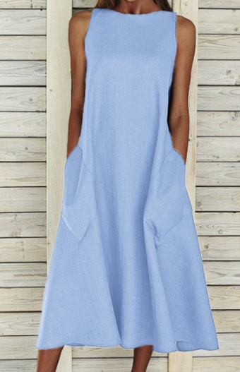 KS | Elegant cotton A-line dress