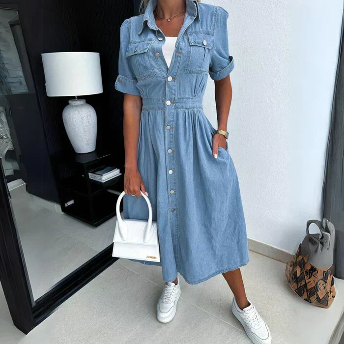 KS | Elegant denim dress for women