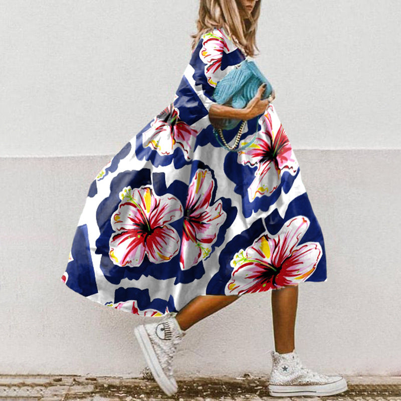 KS | Printed A-line midi dress