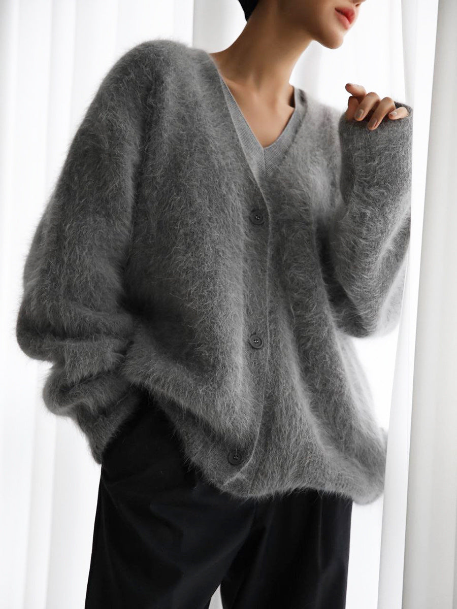 KS | Long-sleeved cardigan with dropped shoulders