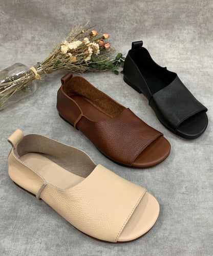 KS | Minimalist, open-toe slip-on flats
