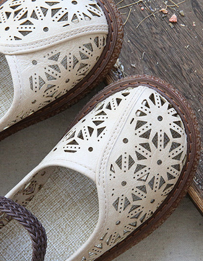 KS | Floral cut-out slip-on shoes