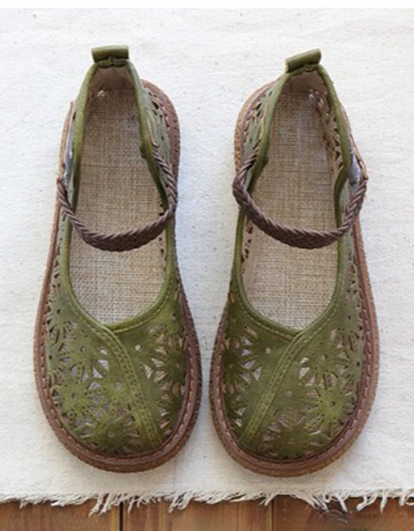 KS | Floral cut-out slip-on shoes