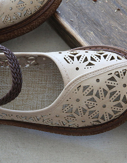 KS | Floral cut-out slip-on shoes