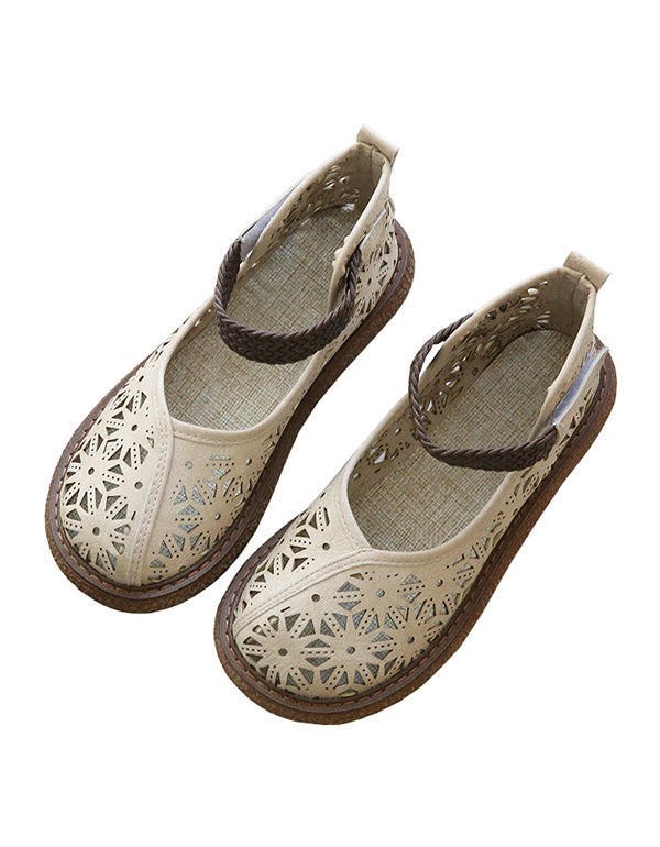 KS | Floral cut-out slip-on shoes