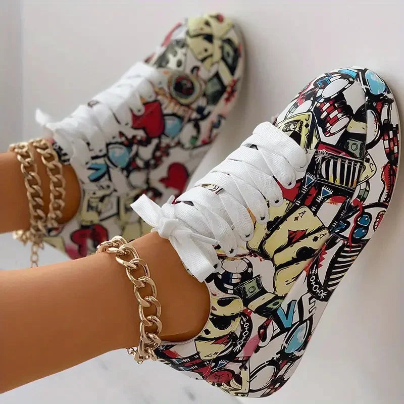 KS | Graffiti print high-top sneakers