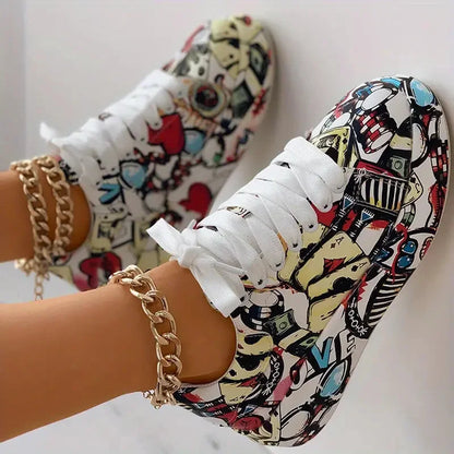 KS | Graffiti print high-top sneakers