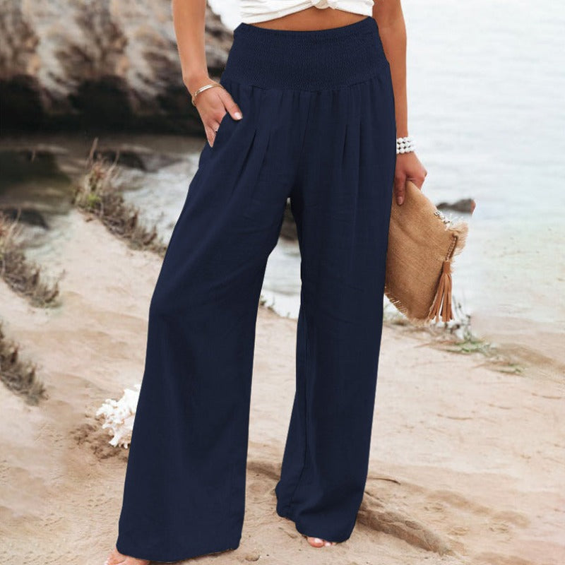KS | Pants with wide leg and high waist