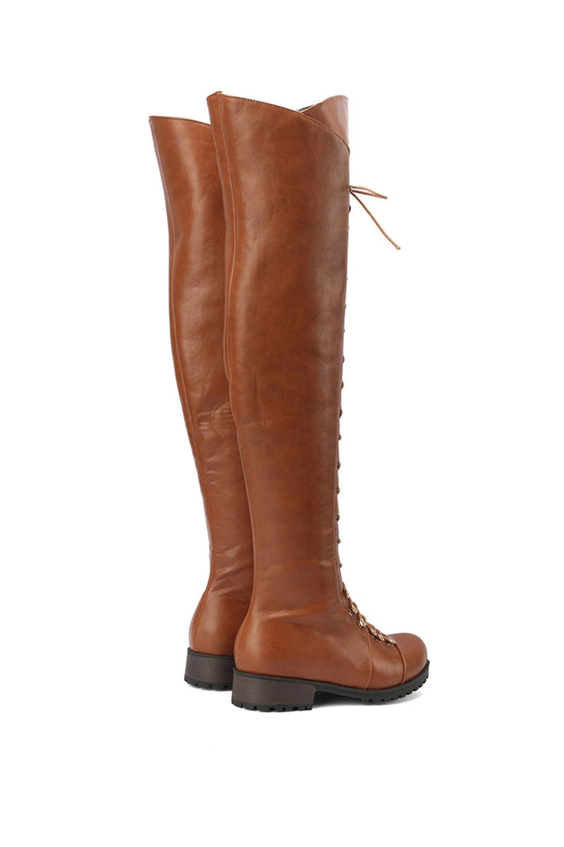 KS | Over-the-knee boots with lacing
