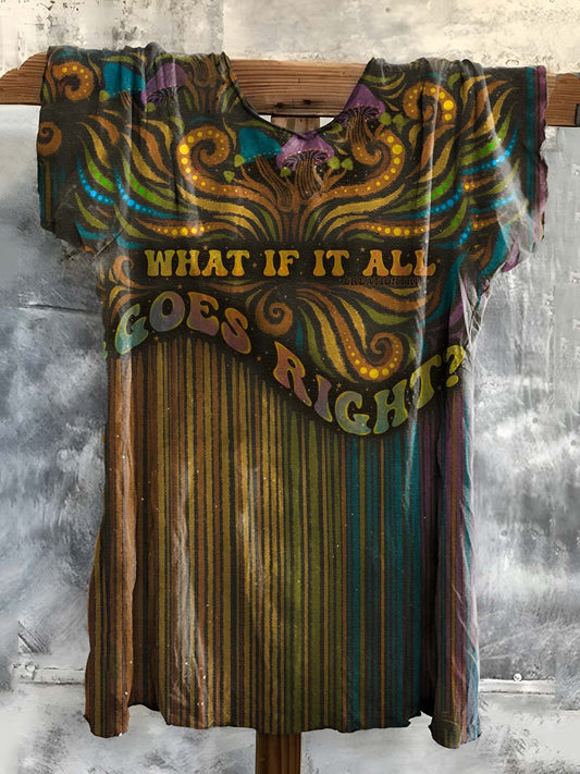 What If It All Graphic Art Print Cotton Crew Neck T-shirt
