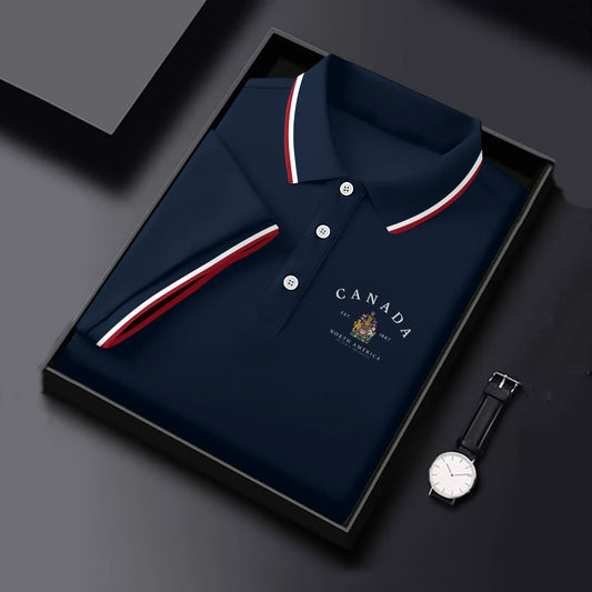 Men's Canada Print Polo Shirt elevenforest
