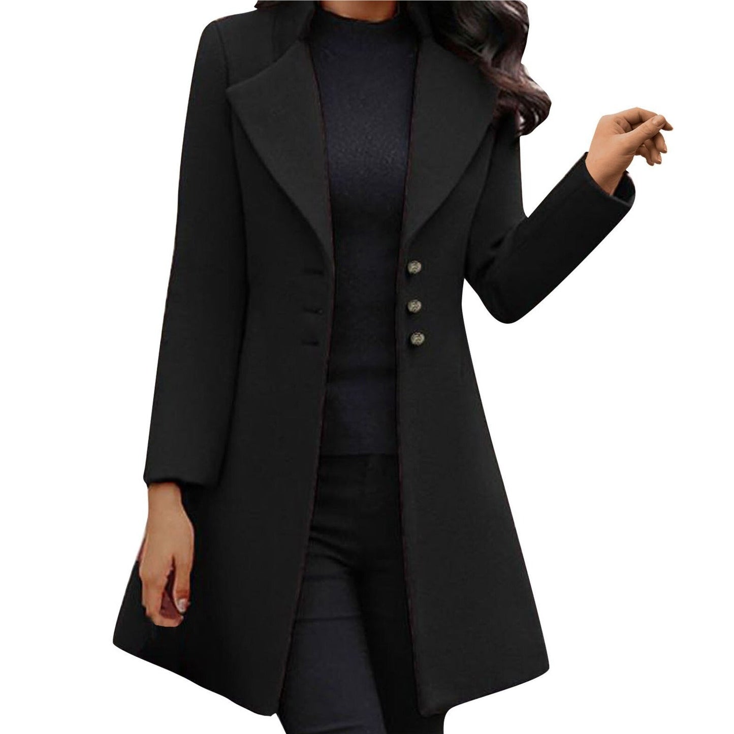 JO | Italian wool coat with long sleeves