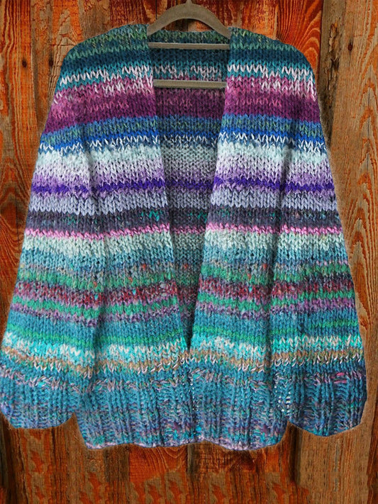 Vintage Western Knitted Pattern Cozy Cardigan elevenforest