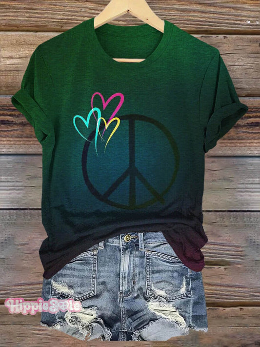 Peace And Love Art Print T-shirt