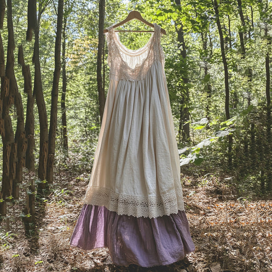 Boho Lace Patchwork Art Sleeveless Comfy Linen Dress elevenforest