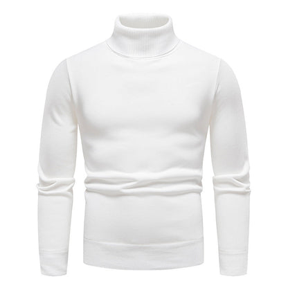Men's Vintage Solid Knit Turtleneck Sweater elevenforest