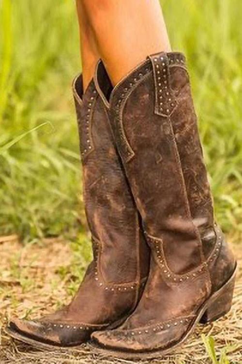 KS | Rustic western cowboy boots