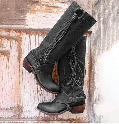 KS | Knee-length leather boots