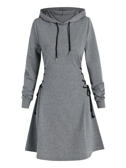 KS | Casual-chic hooded midi dress