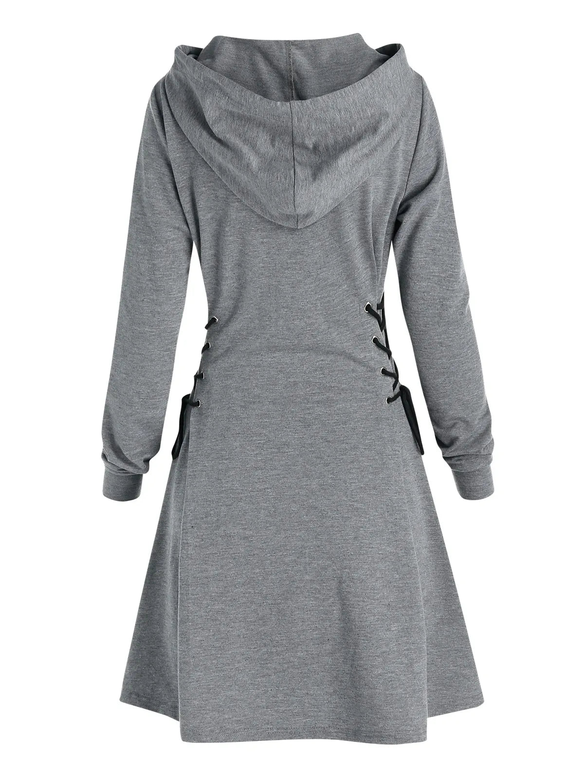 KS | Casual-chic hooded midi dress